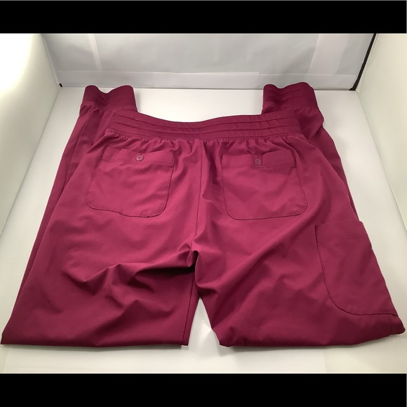 Scrub Joy Women Maroon Scrub Pants SM - Picture 6 of 8